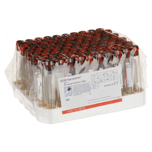 Blood-Collection-Tubes---SST---Tiger-Top--100 count