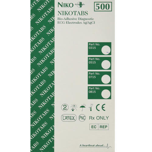 ECG Electrodes, NikoTabs, box of 500